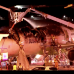 the Air Busan plane that caught fire at Busan Gimhae International Airport.